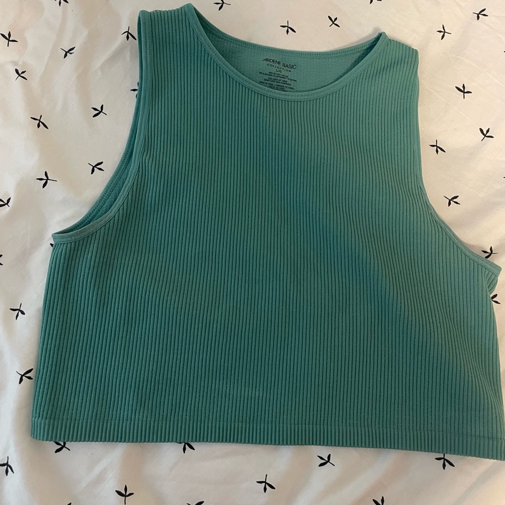 Ardene Teal Ribbed Tank Top